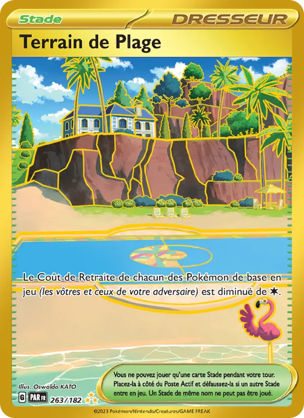 Carte Pokémon Terrain de Plage de l'extension Faille Paradoxe