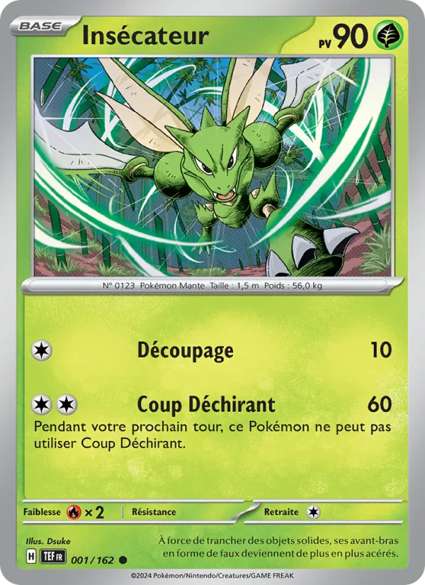 Carte Pokémon Insécateur de l'extension Forces Temporelles