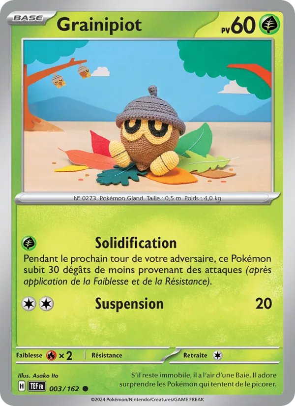 Carte Pokémon Grainipiot de l'extension Forces Temporelles