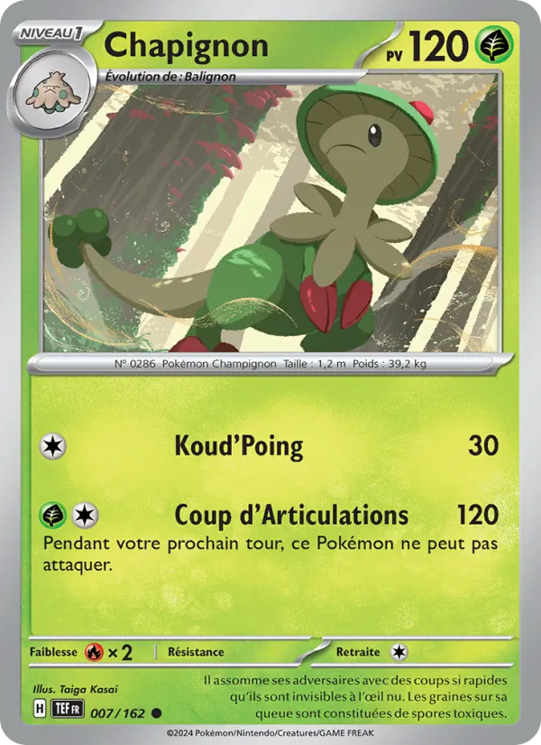 Carte Pokémon Chapignon de l'extension Forces Temporelles