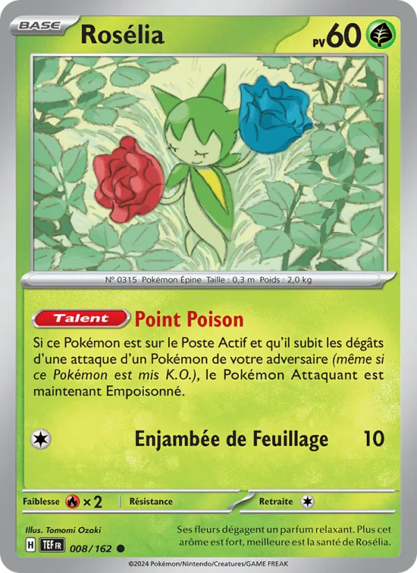 Carte Pokémon Rosélia de l'extension Forces Temporelles