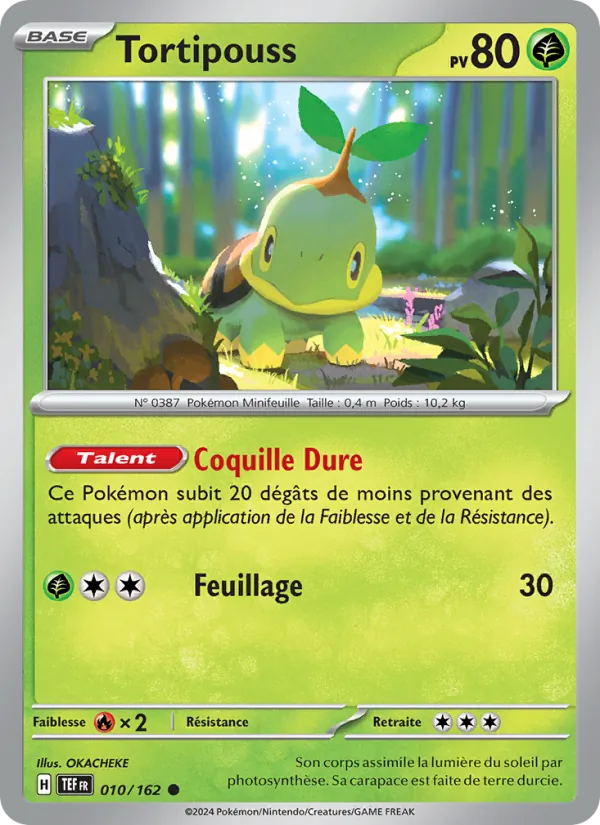Carte Pokémon Tortipouss de l'extension Forces Temporelles