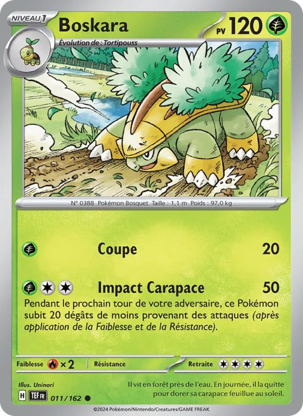 Carte Pokémon Boskara de l'extension Forces Temporelles