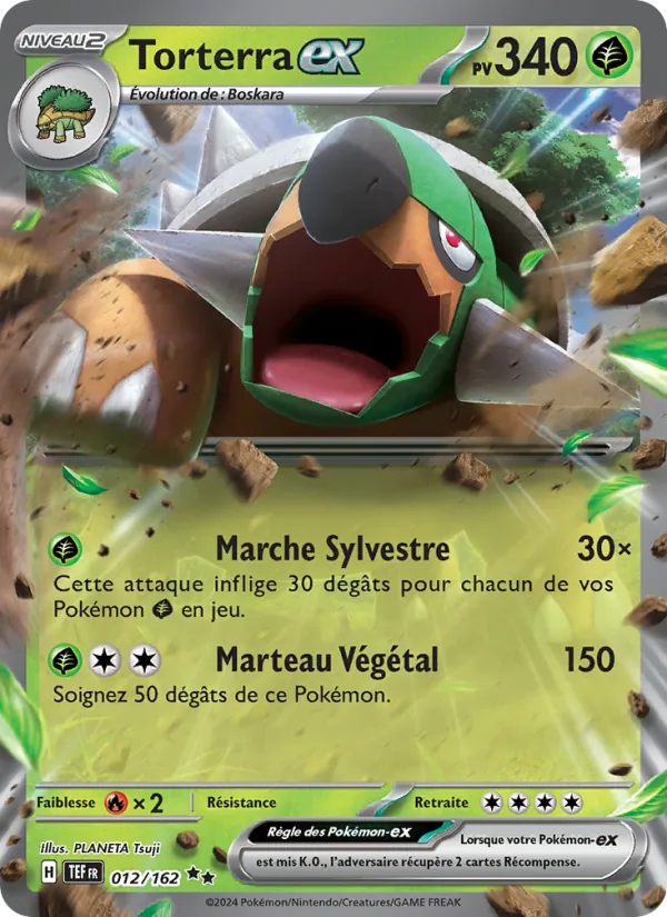 Carte Pokémon Torterra-ex de l'extension Forces Temporelles