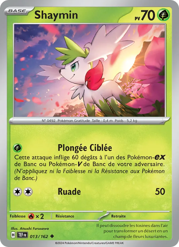 Carte Pokémon Shaymin de l'extension Forces Temporelles