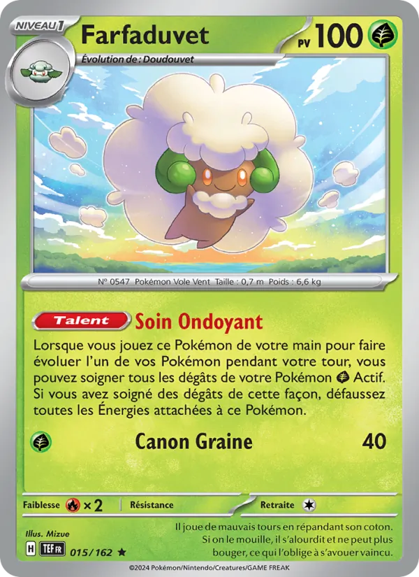Carte Pokémon Farfaduvet de l'extension Forces Temporelles