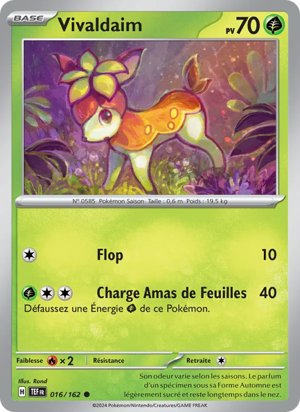 Carte Pokémon Vivaldaim de l'extension Forces Temporelles
