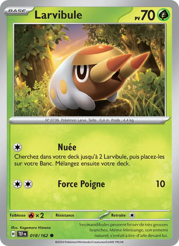 Carte Pokémon Larvibule de l'extension Forces Temporelles