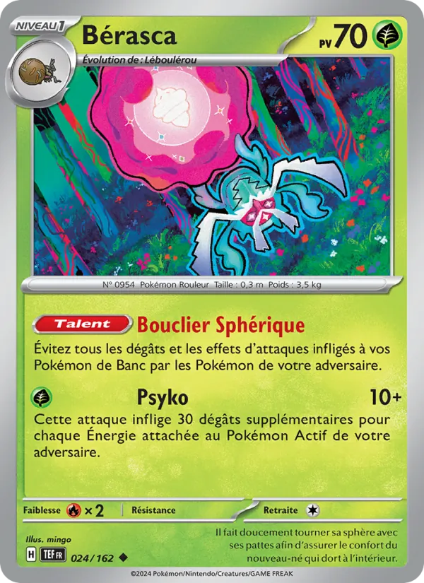 Carte Pokémon Bérasca de l'extension Forces Temporelles
