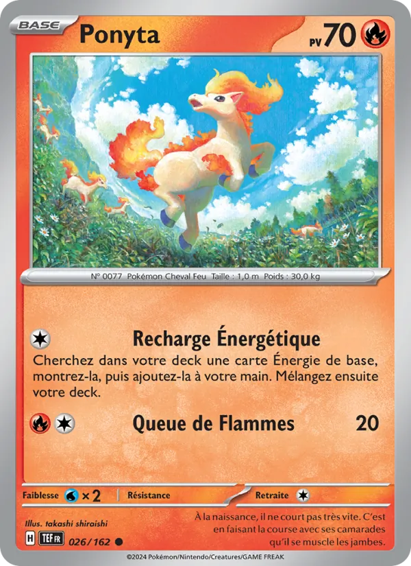 Carte Pokémon Ponyta de l'extension Forces Temporelles