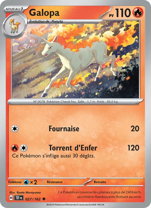 Carte Pokémon Galopa de l'extension Forces Temporelles