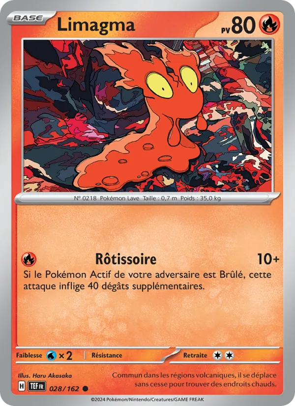Carte Pokémon Limagma de l'extension Forces Temporelles