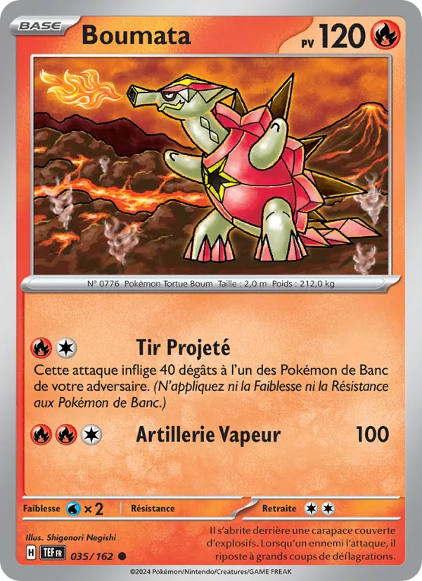 Carte Pokémon Boumata de l'extension Forces Temporelles