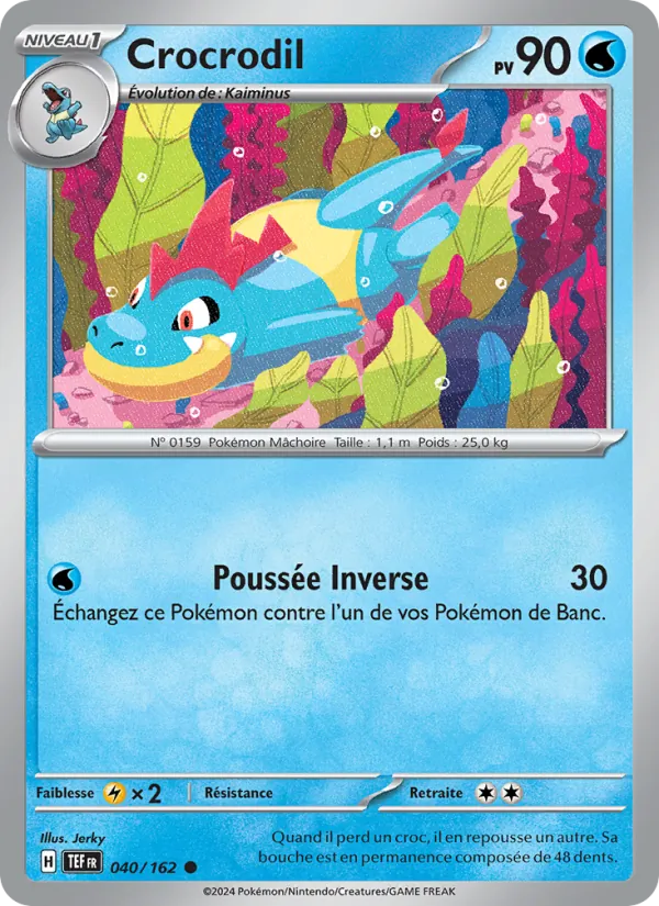 Carte Pokémon Crocrodil de l'extension Forces Temporelles