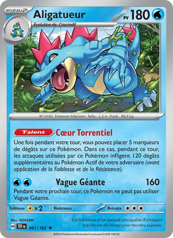 Carte Pokémon Aligatueur de l'extension Forces Temporelles