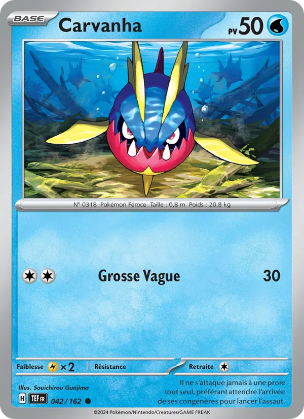 Carte Pokémon Carvanha de l'extension Forces Temporelles