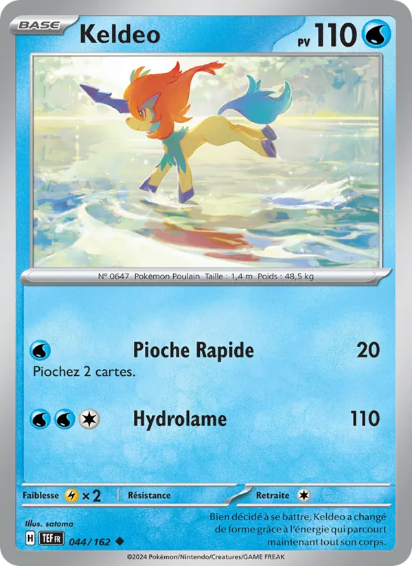 Carte Pokémon Keldeo de l'extension Forces Temporelles