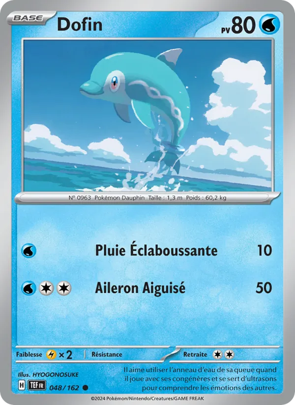 Carte Pokémon Dofin de l'extension Forces Temporelles