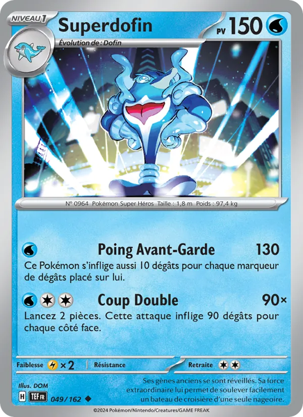 Carte Pokémon Superdofin de l'extension Forces Temporelles