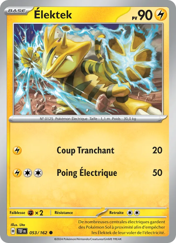 Carte Pokémon Élektek de l'extension Forces Temporelles