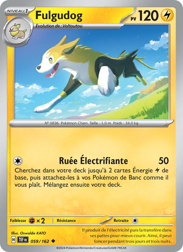 Carte Pokémon Fulgudog de l'extension Forces Temporelles