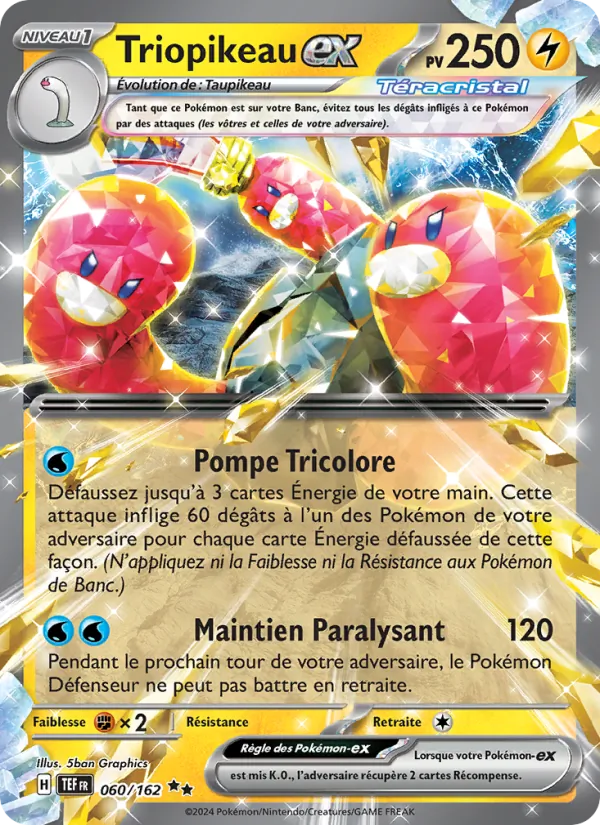 Carte Pokémon Triopikeau-ex de l'extension Forces Temporelles