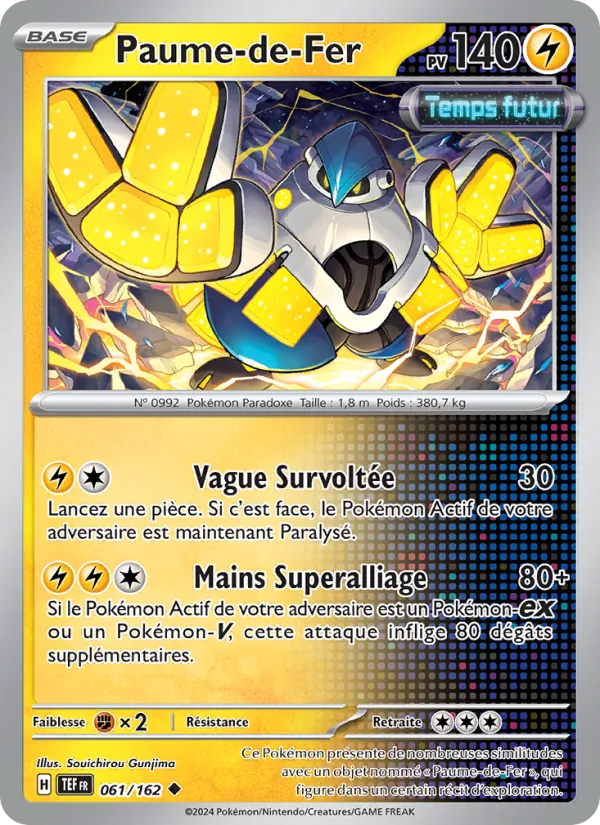 Carte Pokémon Paume-de-Fer de l'extension Forces Temporelles