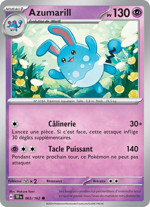 Carte Pokémon Azumarill de l'extension Forces Temporelles