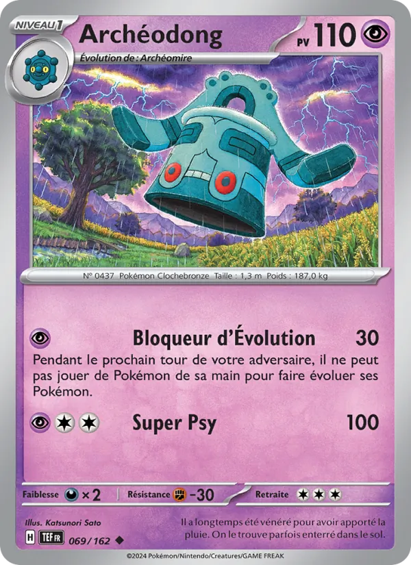 Carte Pokémon Archéodong de l'extension Forces Temporelles