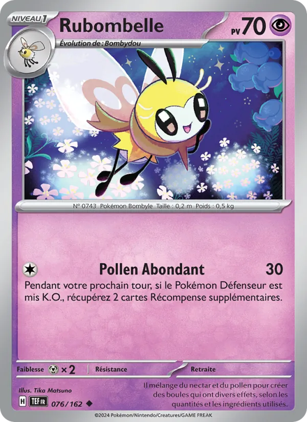 Carte Pokémon Rubombelle de l'extension Forces Temporelles