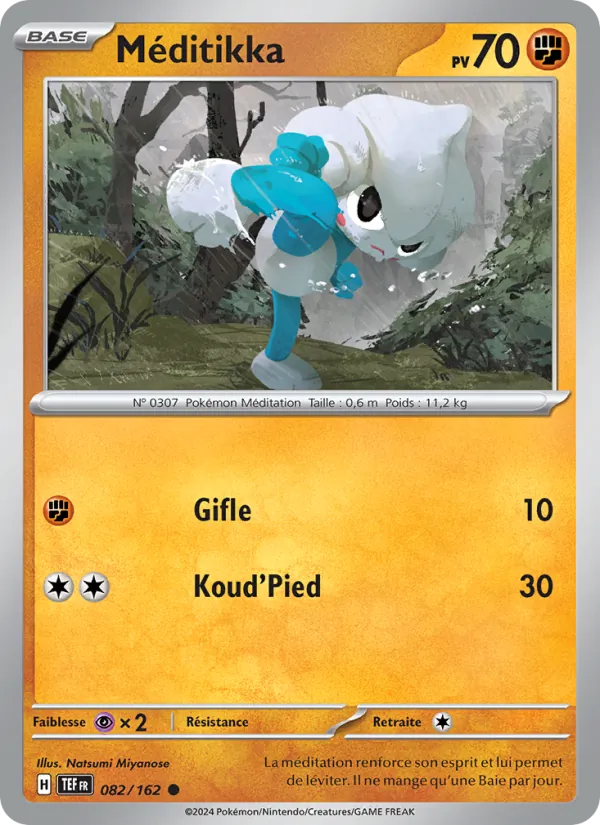 Carte Pokémon Méditikka de l'extension Forces Temporelles