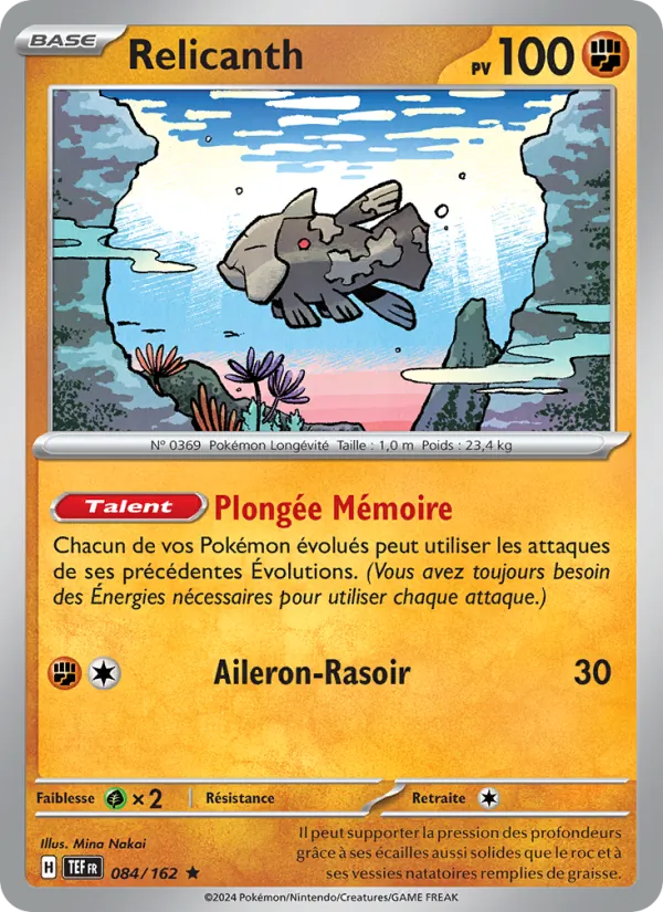 Carte Pokémon Relicanth de l'extension Forces Temporelles