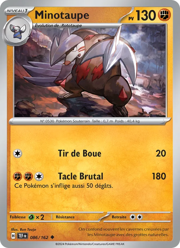 Carte Pokémon Minotaupe de l'extension Forces Temporelles