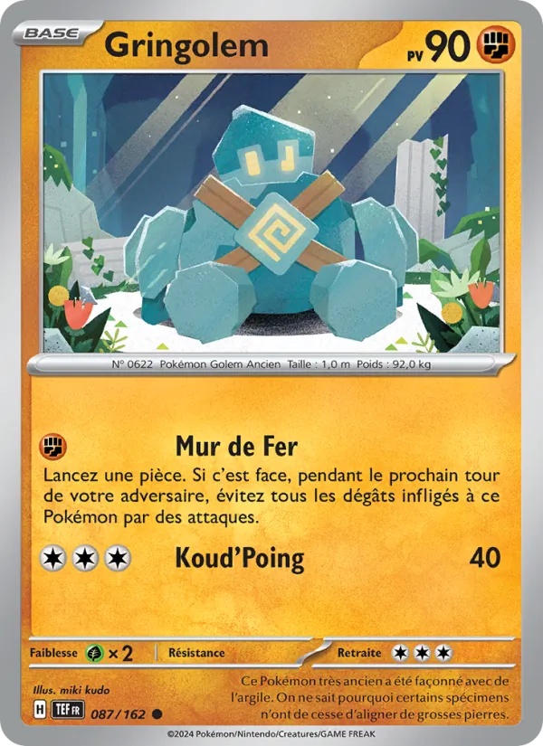 Carte Pokémon Gringolem de l'extension Forces Temporelles