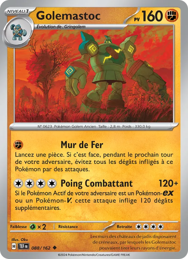 Carte Pokémon Golemastoc de l'extension Forces Temporelles