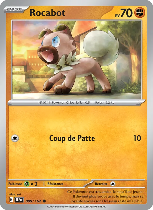 Carte Pokémon Rocabot de l'extension Forces Temporelles