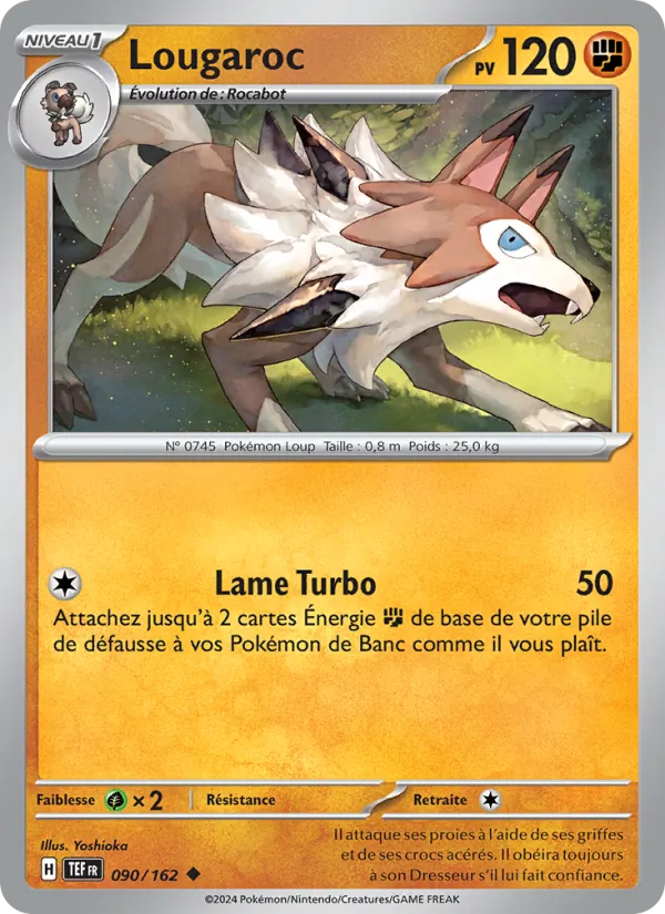 Carte Pokémon Lougaroc de l'extension Forces Temporelles