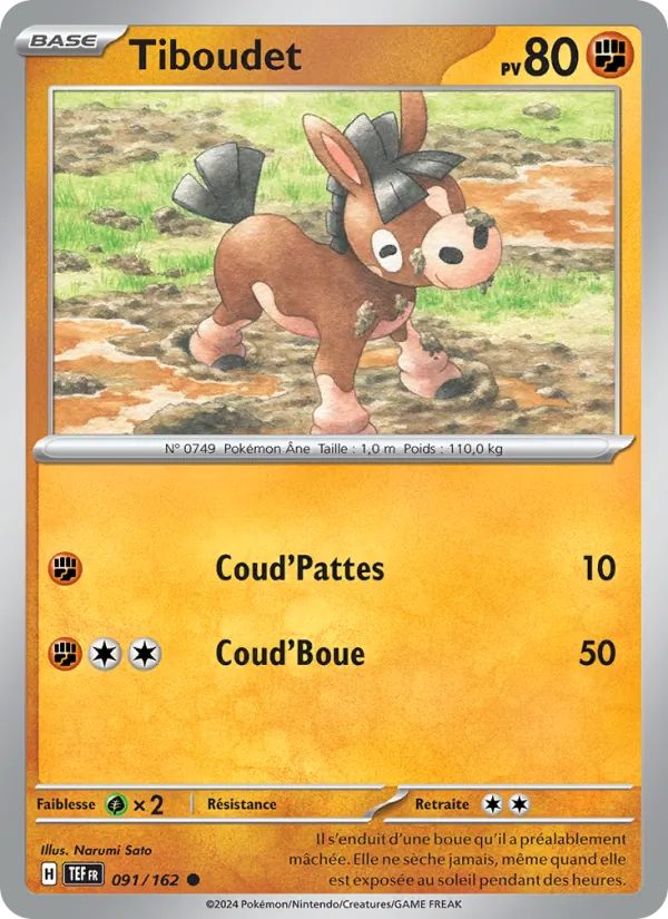 Carte Pokémon Tiboudet de l'extension Forces Temporelles