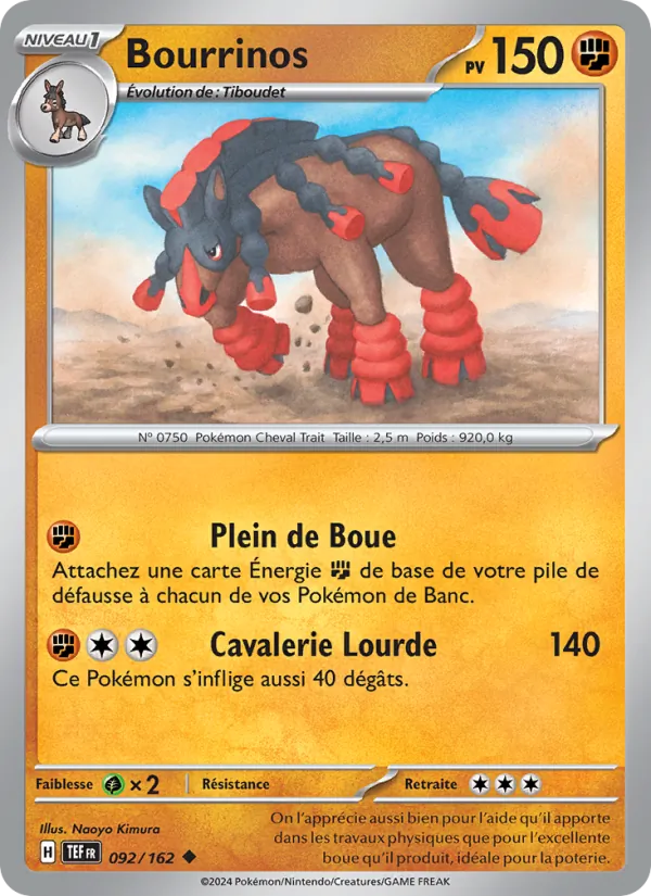 Carte Pokémon Bourrinos de l'extension Forces Temporelles