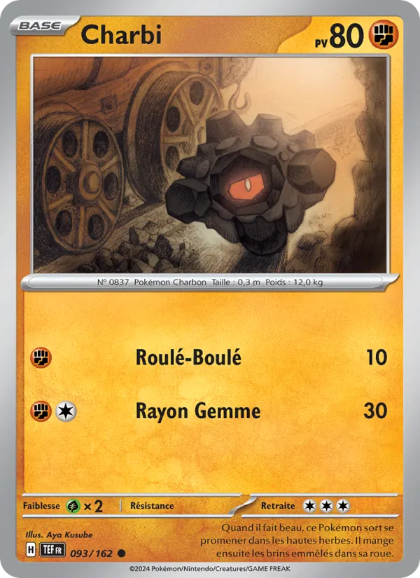 Carte Pokémon Charbi de l'extension Forces Temporelles