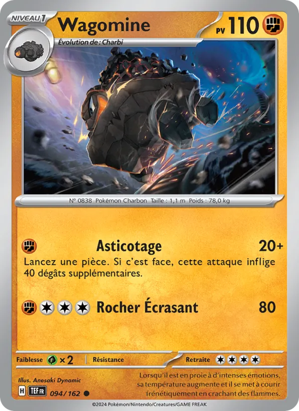 Carte Pokémon Wagomine de l'extension Forces Temporelles