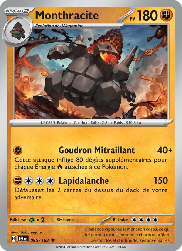 Carte Pokémon Monthracite de l'extension Forces Temporelles