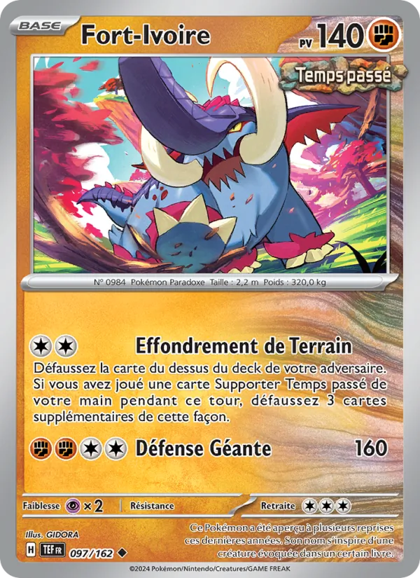 Carte Pokémon Fort-Ivoire de l'extension Forces Temporelles