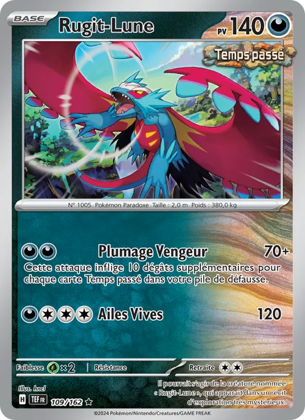 Carte Pokémon Rugit-Lune de l'extension Forces Temporelles