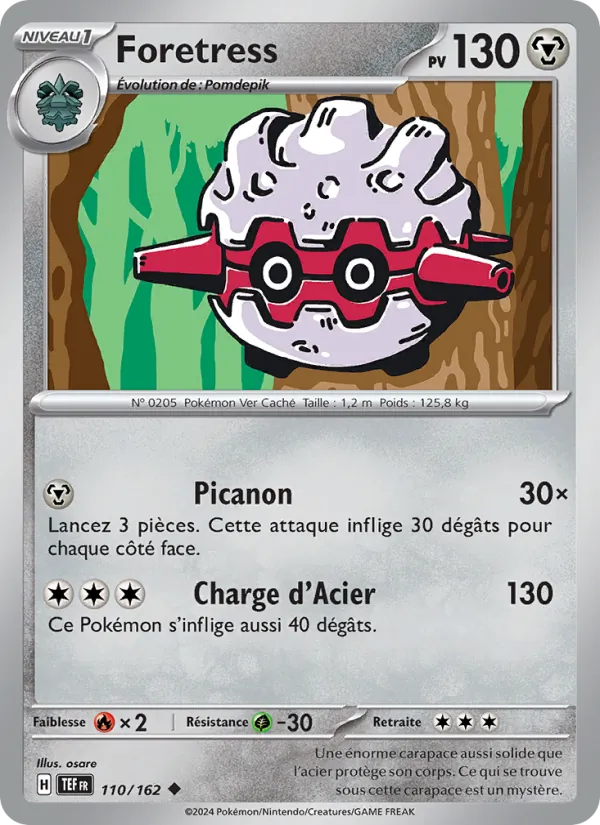 Carte Pokémon Foretress de l'extension Forces Temporelles