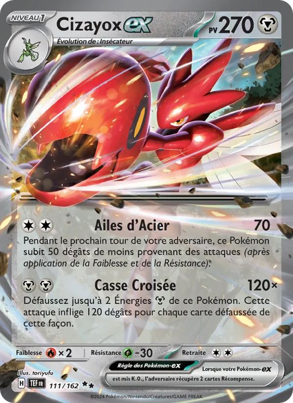 Carte Pokémon Cizayox-ex de l'extension Forces Temporelles