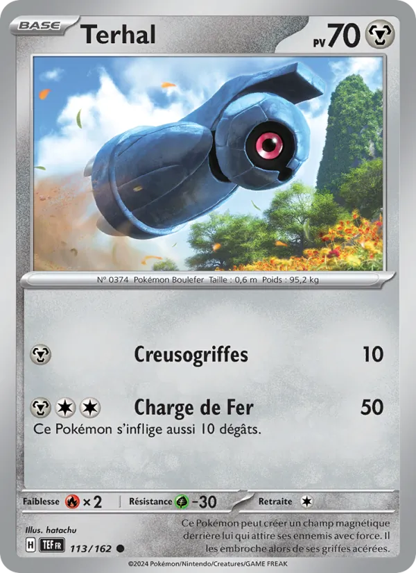 Carte Pokémon Terhal de l'extension Forces Temporelles