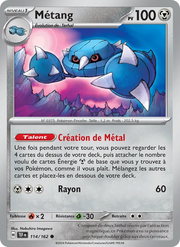 Carte Pokémon Métang de l'extension Forces Temporelles