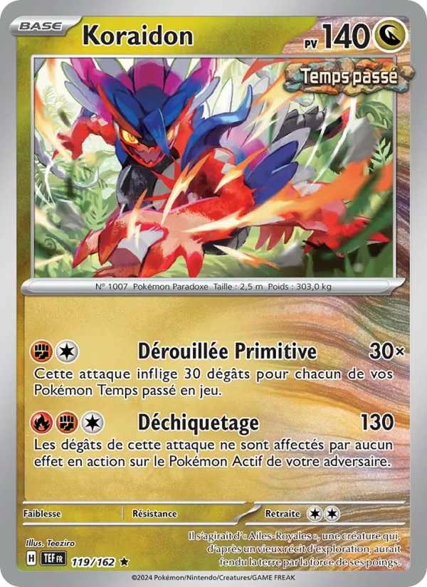 Carte Pokémon Koraidon de l'extension Forces Temporelles