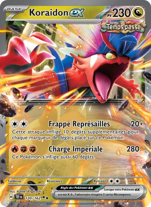 Carte Pokémon Koraidon-ex de l'extension Forces Temporelles